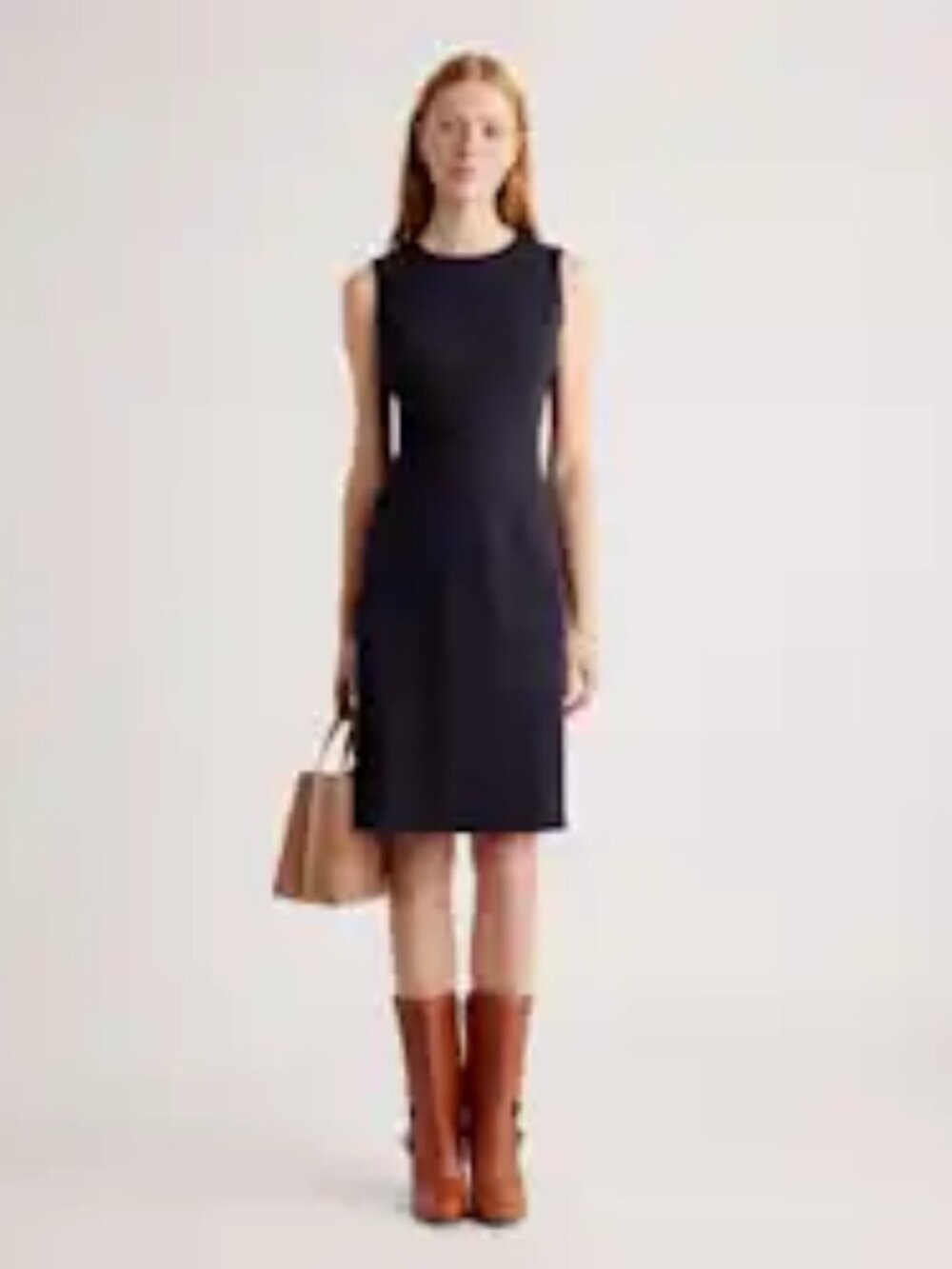 Ultra-Stretch Ponte Sleeveless Dress  Navy  XL NWT